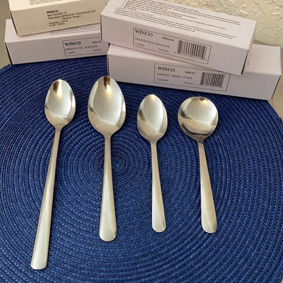 Spoon Bundle - Iced Tea - Teaspoon - Dinner Spoon - Bouillon Spoon -Windsor - Picture 1 of 8